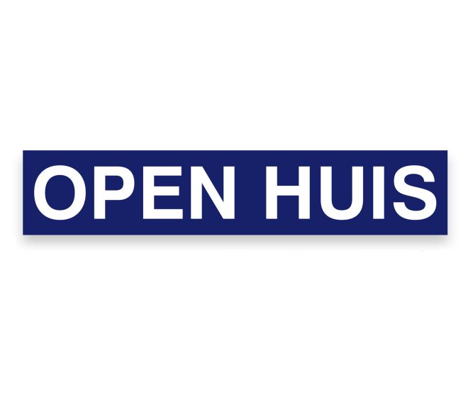 Sticker ultra removable OPEN HUIS