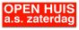 Sticker ultra removable OPEN HUIS zaterdag a.s.