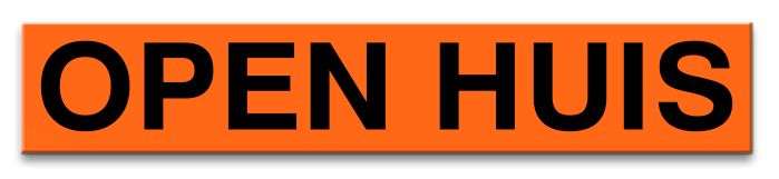 Sticker ultra removable OPEN HUIS (oranje)