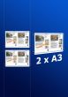 raampresentatie - raamdisplay 2 x a3 (A4 papier)