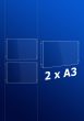 raampresentatie - raamdisplay 2 x a3 (leeg)