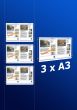 raampresentatie - raamdisplay 3 x a3 (A4 papier)