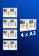 raampresentatie - raamdisplay 4 x a3 (A4 papier)