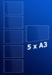 raampresentatie - raamdisplay 5 x a3 (leeg)