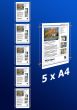 raampresentatie - raamdisplay 5 x a4